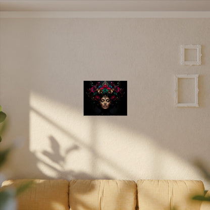 Floral Goddess Art Poster — Matte Textured Watercolor Wall Print